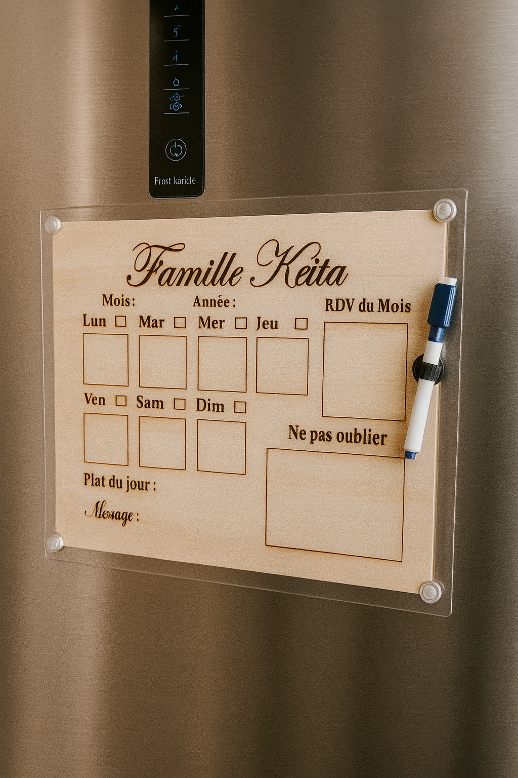 Organisateur Mensuel Familial