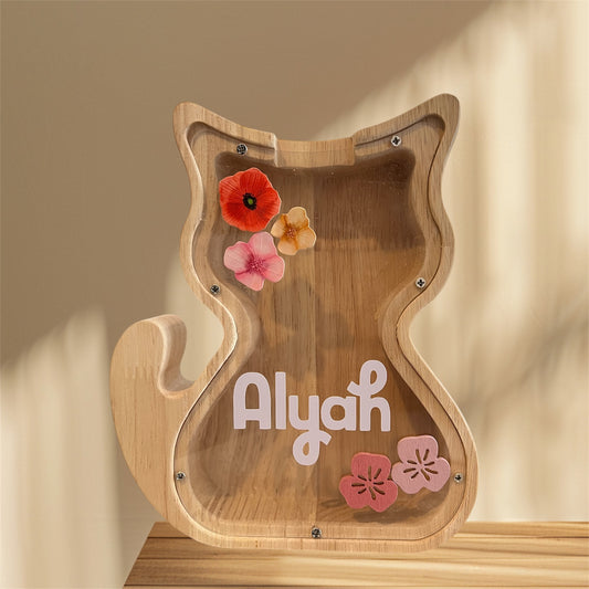 Tirelire chat personnalisée